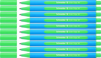 Schneider schrijfwaren schneider balpen - slider edge - m - groen - 10 stuks - s-152104-10
