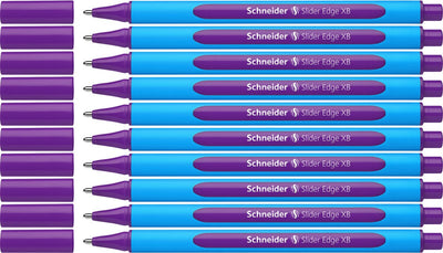Schneider schrijfwaren schneider balpen - slider edge - xb - paars - 10 stuks - s-152208-10