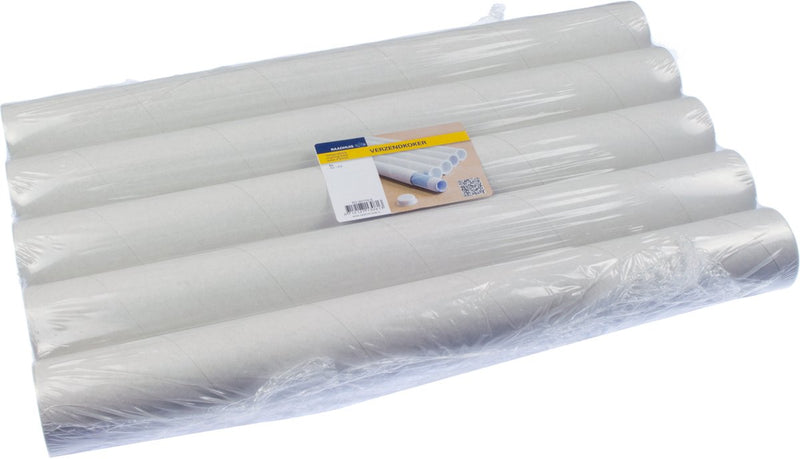 Raadhuis verzendkoker - 430mmx50mm - a2 - wit - 5 stuks - rd-351110-5