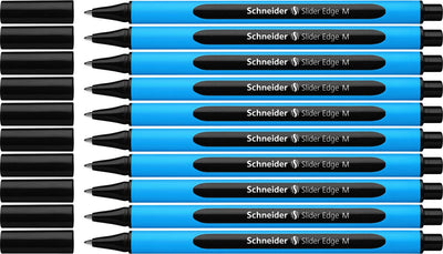 Schneider schrijfwaren schneider balpen - slider edge - m - zwart - 10 stuks s-152101-10
