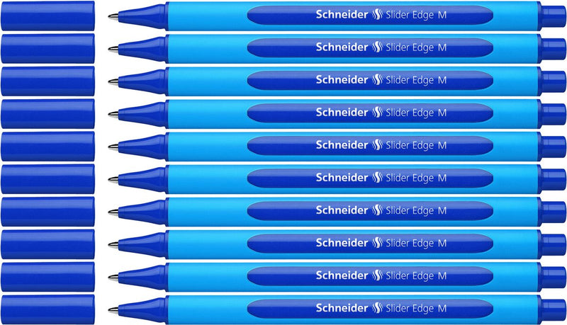 Schneider schrijfwaren schneider balpen - slider edge - penpunt m - schrijfkleur blauw - 10 stuks - s-152103-10