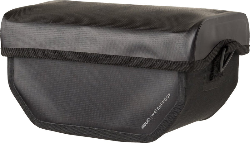 Agu shelter clean - stuurtas - fiets tas - 5l - 100% waterdicht - reflecterend - klickfix - met schouderriem - zwart