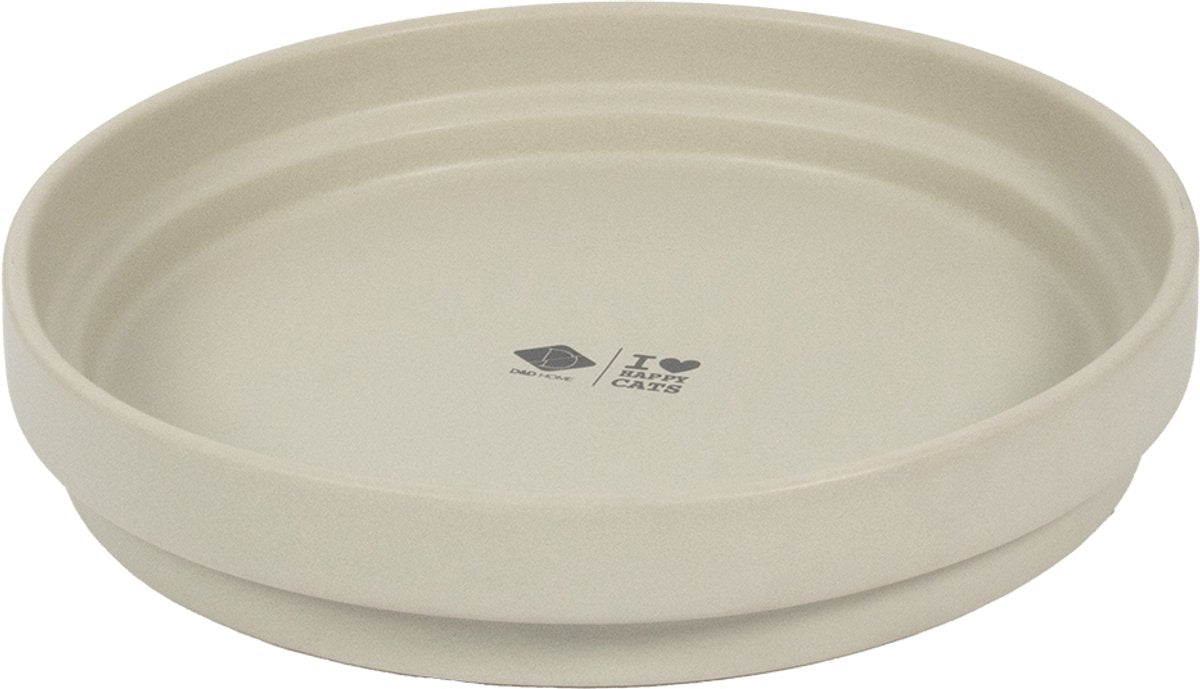 D d home i love happy cats drinkkom ace xl-1250ml-25x25x4.5cm beige