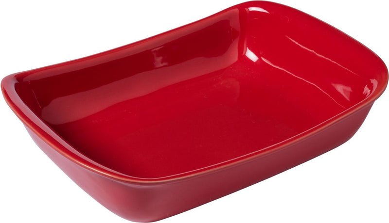 Pyrex supreme - ovenschaal - rechthoekig - rood - keramiek - 33 x 7 x 23 cm