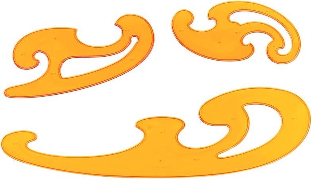 Aristo burmesterset - set 3-delig - oranje transparant kunststof - ar-5039