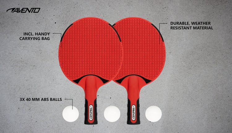 Avento - outdoor tafeltennisset - rood zwart