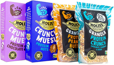 Holie's protein mixdoos 2x 350gr + 2x 400gr - ontbijtgranen - suikervrij - gezond - vegan
