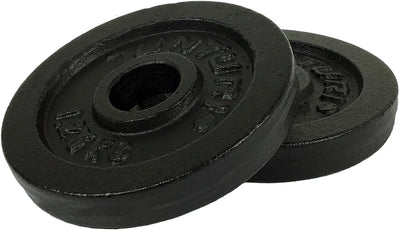 Tunturi halterschijven - halter gewichten - 2 x 1,25 kg - ø 30 mm - gietijzer - incl. gratis fitness app