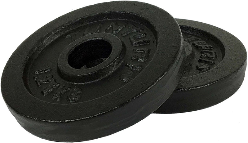 Tunturi halterschijven - halter gewichten - 2 x 1,25 kg - ø 30 mm - gietijzer - incl. gratis fitness app
