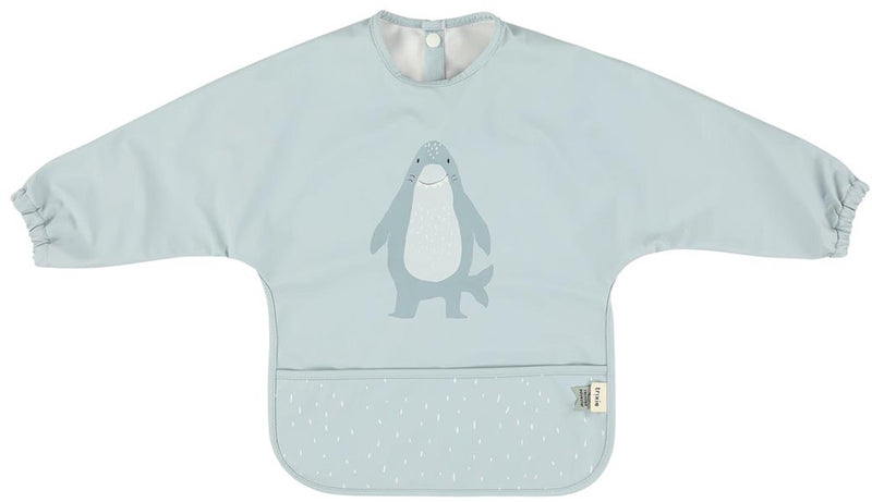 Trixie slab met mouwen - mr. shark - met opvangzakje - gerecycled polyester - vanaf 6 maanden