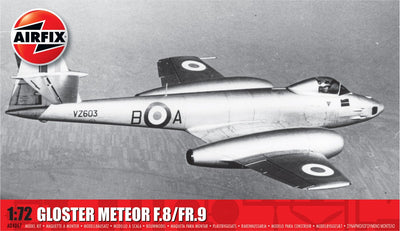 Airfix modelbouwpakket militaire voertuigen - 04067 gloster meteor f.8 fr.9 - straaljager plastic - 1:72 - modelbouw