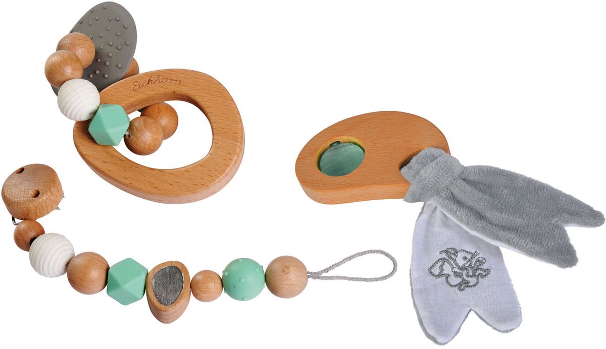 Eichhorn baby pure houten cadeauset, 3dlg.