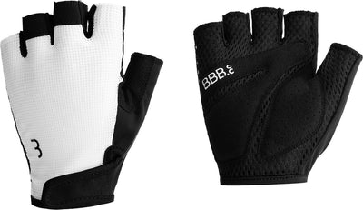 Bbb cycling coolsupport - fietshandschoenen zomer - 15 - 25 °c - medium padding - antislip handpalm - unisex wielrenhandschoenen - wit m