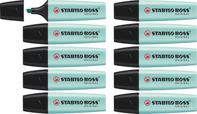 Stabilo boss original pastel - markeerstift - vleugje turquoise - doos 10 stuks