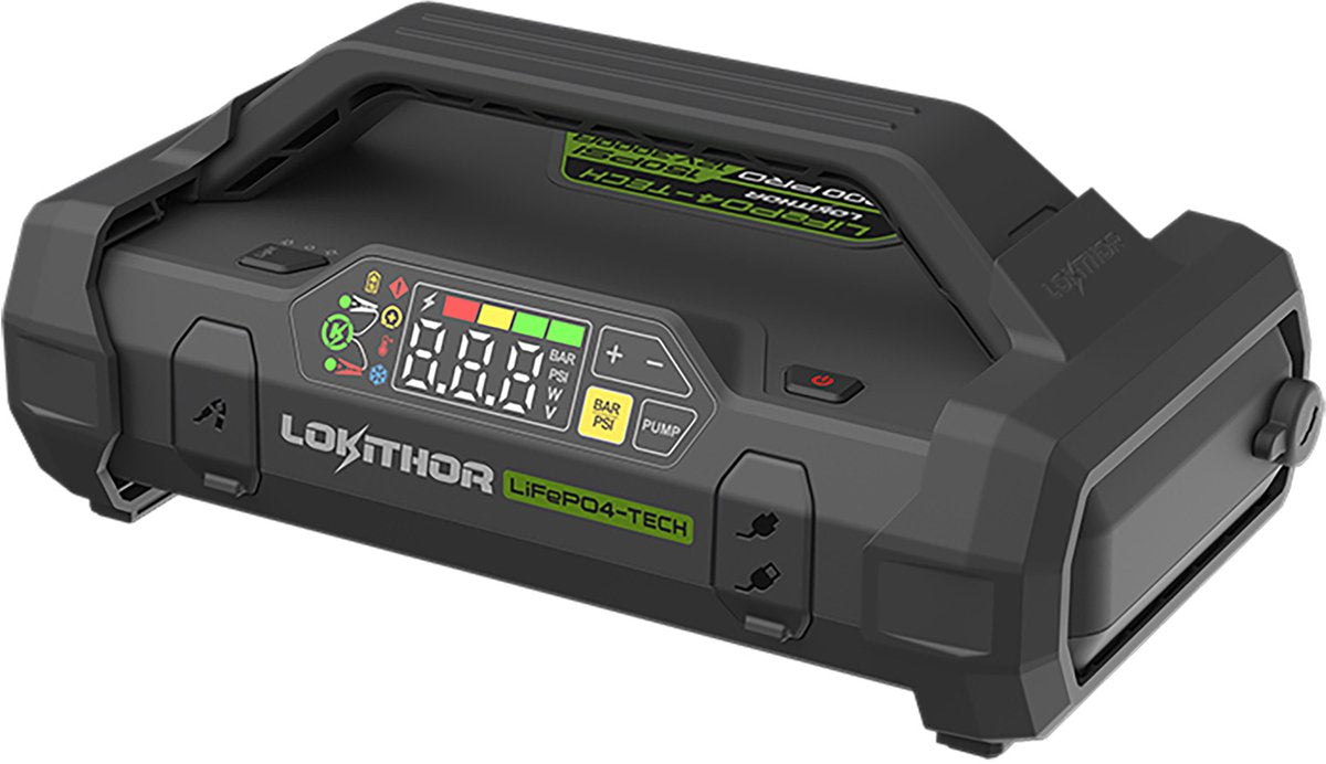 Lokithor ja3000 pro jumpstarter 3000a - 12v - luchtcompressor - powerbank - led zaklamp - voor auto, motor, boot, suv