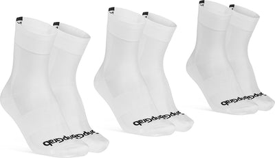 Gripgrab - lightweight sl 3pack performance zomer fietssokken 3 paar coolmax wielersport sokken regular cut - wit - unisex