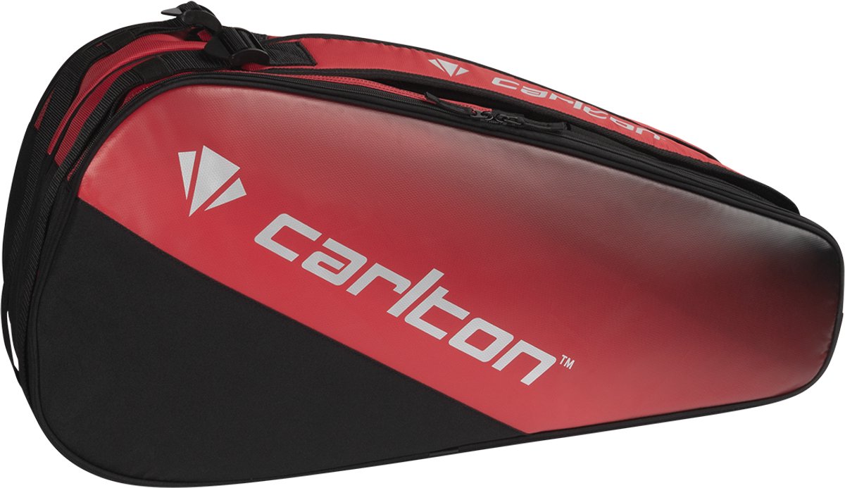 Carlton - team 2 compartment racket bag- black yellow- badminton tas