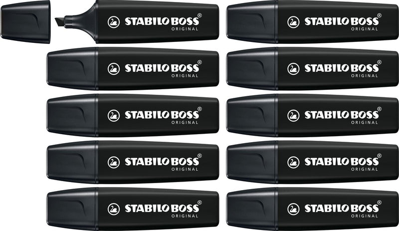 Stabilo boss original - markeerstift - zwart - doos 10 stuks