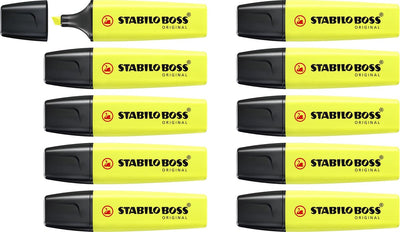 Stabilo boss original - markeerstift - hoogste kwaliteit - geel - doos 10 stuks