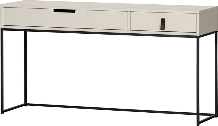 Woood silas sidetable - geborsteld grenen - dust - 74x140x40