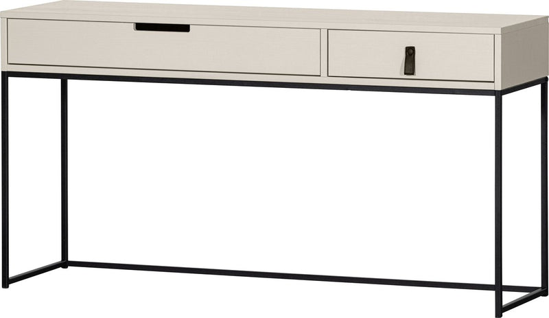 Woood silas sidetable - geborsteld grenen - dust - 74x140x40