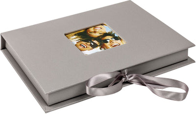 Walther fb-112-x fun - foto bewaardoos - formaat 20 x 15 x 3 cm - 70 foto's 13 x 18 cm - grijs