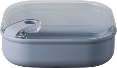 Omada - pull box lunchbox vierkant laag 1 liter - polypropyleen - blauw -