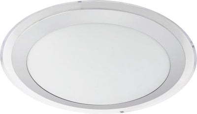 Eglo competa 1 - wand plafondlamp - 1 lichts - ø335mm. - wit, zilver, helder