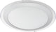 Eglo competa 1 - wand plafondlamp - 1 lichts - ø335mm. - wit, zilver, helder