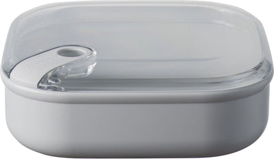 Omada - pull box lunchbox vierkant laag 1 liter - polypropyleen - grijs -