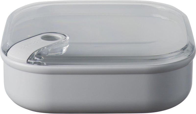 Omada - pull box lunchbox vierkant laag 1 liter - polypropyleen - grijs -