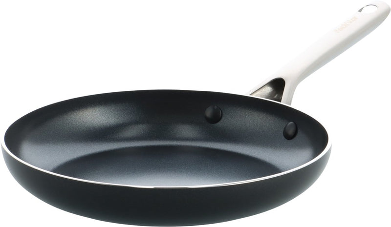Kochstar nacht keramische koekenpan - 30cm - pfas-vrij - inductie koekenpan - inductie pan - vaatwasserbestendig - ovenbestendig tot 200° c - keramische anti-aanbaklaag - rvs handgreep - rvs rand - zwart