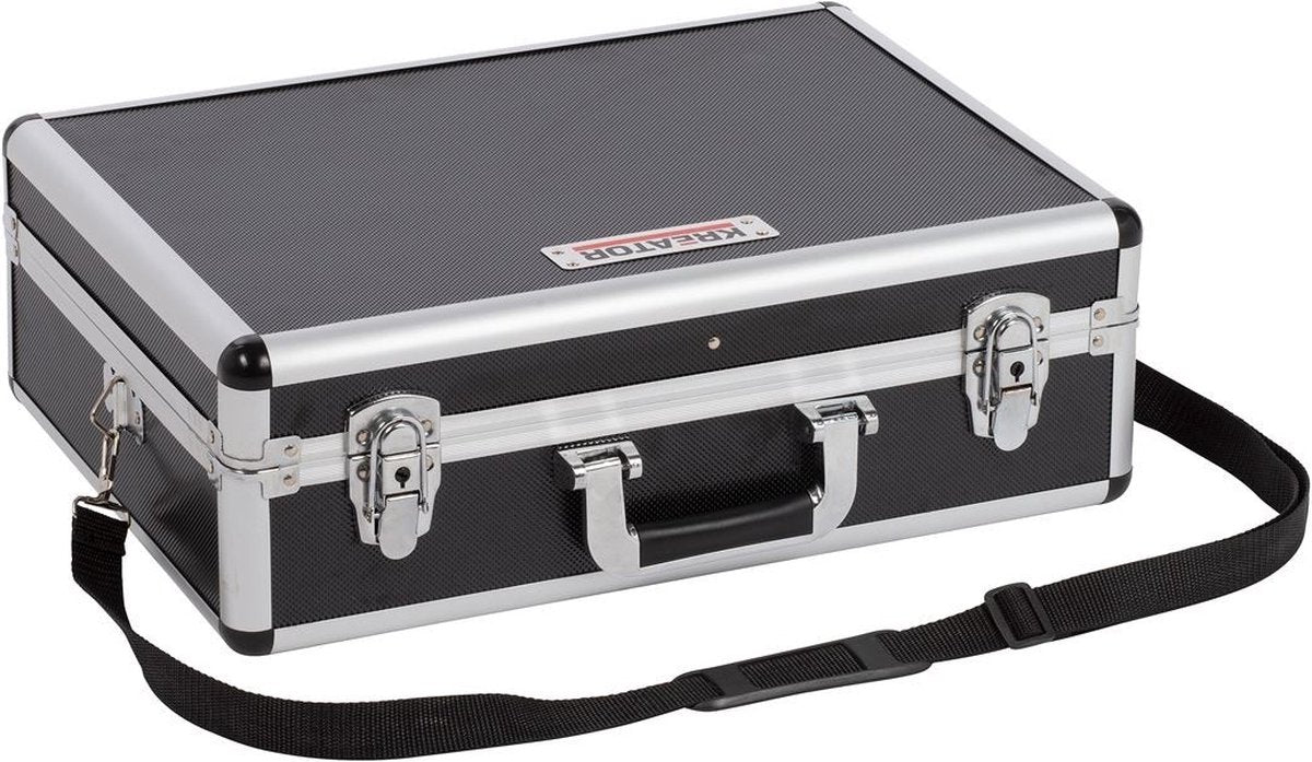 Kreator krt640102b gereedschapskoffer - 460 x 330 x 155 mm - zwart - (geleverd zonder gereedschap)