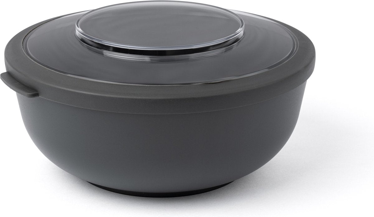 Amuse tylla charcoal 2000ml - lunchbox – lunchtrommel – bowl met deksel - perfect afsluitbare vershouddoos - saladebox voor onderweg - bpa-vrij – zwart
