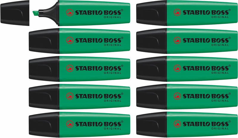 Stabilo boss original - markeerstift - hoogste kwaliteit - turquoise - doos 10 stuks