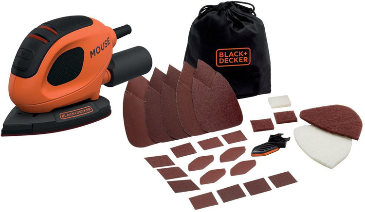 Black+decker black decker bew230bc-qs schuurmachine met 15 accessoires 55w oranje one size eu plug