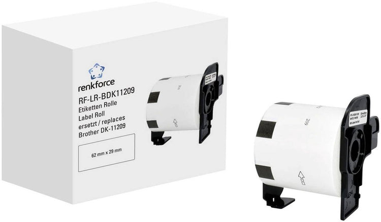 Renkforce rf-6027500, wit, zelfklevend printerlabel, doorlopend etiket, rol, papier, direct thermisch