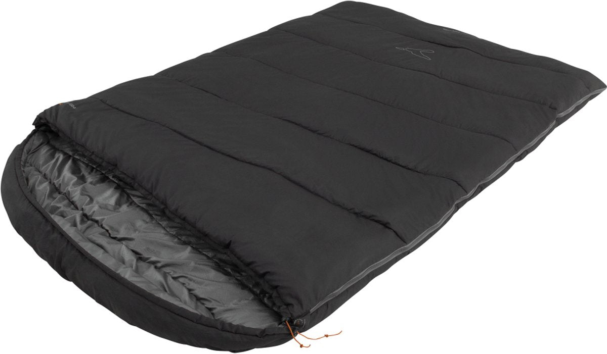 Easy camp easycamp raven square double 5°c slaapzak zwart regular double zipper