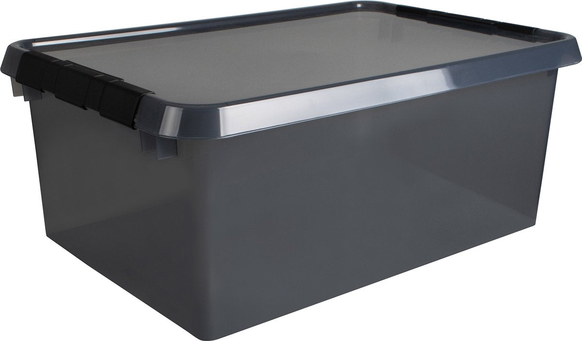 Sunware comfort line opbergbox 45l - 60x40x26 cm - transparant grijs