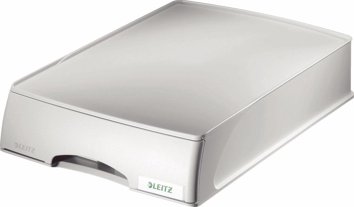 Leitz plus brievenbak met lade - grijs