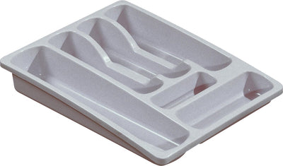 Curver bestekbak 6 vakken m - 29x36x6 cm - lichtgrijs