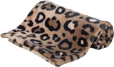 Trixie hondendeken leo softpluche panterprint bruin