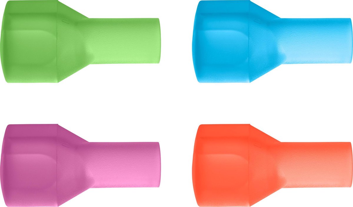 Camelbak big bite valve - 4 color pack - drinkfles mondstuk - groen blauw paars oranje