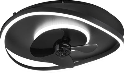 Rl live your light reality sortland - ventilator - zwart mat - incl. 1x smd 30 w - licht apart schakelbaar - geintegreerde dimmer - lichtkleur instelbare - nachtlampje - dimbaar met schakelaar - geheugenfunctie - 3 snelheidsinstellingen - timer - zomer- e