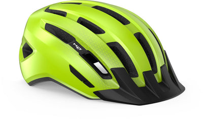 Met downtown mips fietshelm - e-bike stadsfiets – maat s m (52-58cm) - fluo yellow | gloss (geel)