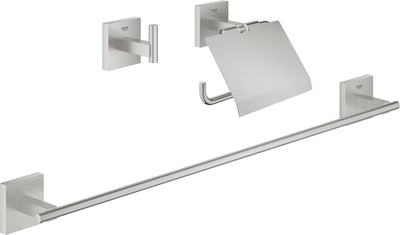 Grohe start cube accessoireset - 3-in-1 - supersteel (rvs look)