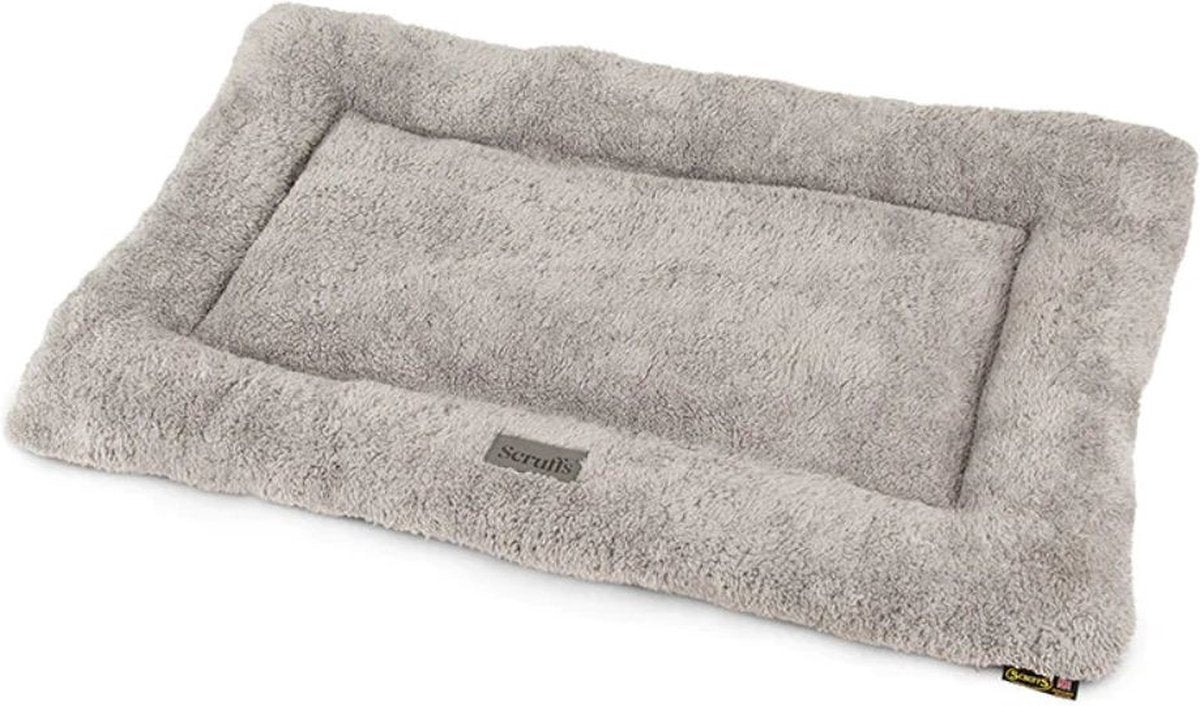 Scruffs cosy benchkussen - zacht hondenkussen - anti-slip - imitatie su�de - grijs - s - 75 x 52 cm