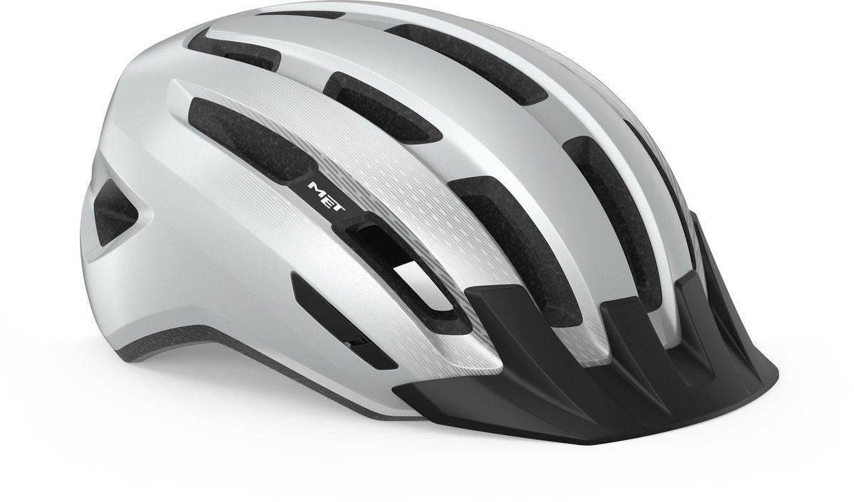 Met downtown mips fietshelm - e-bike stadsfiets – maat m l (58-61cm) - white | gloss (wit)