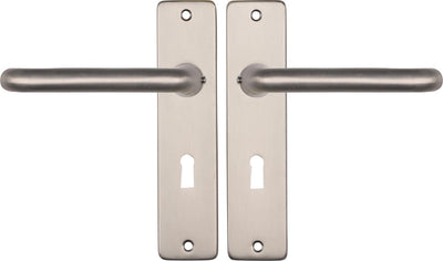 Starx deurklink zilver - rvs look – deurbeslag – deurschild met sleutelgat (sl56) – deurklink coupe