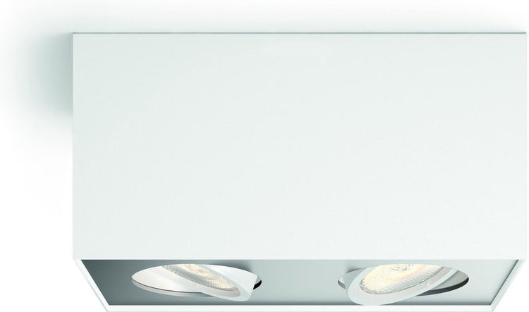 Philips led philips box opbouwspot - 2-lichts - wit